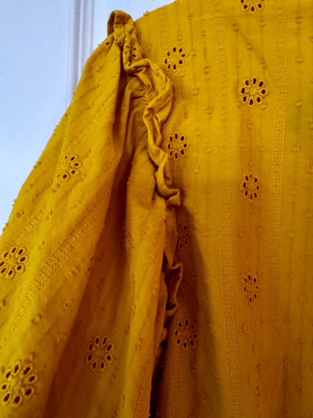 Universal Thread Goods Co. Eyelet Gold Blouse - Picture 8 of 13